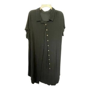 Black Button-Down coverup